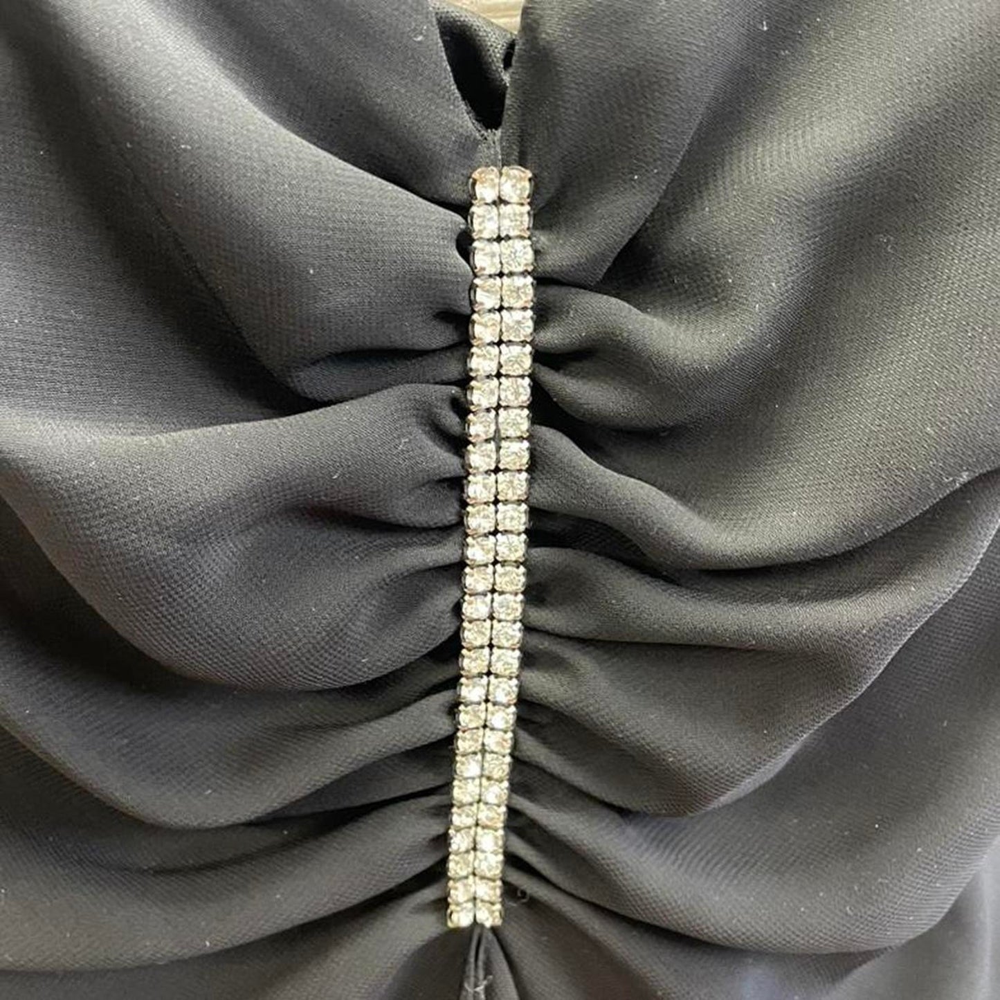 Elegant dining dress with ruffle (size22W)