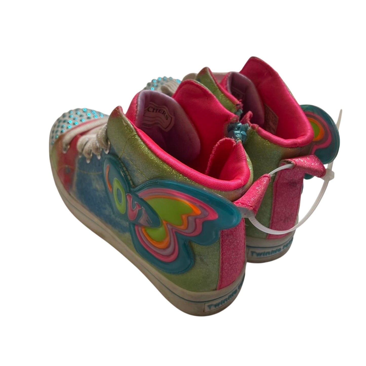 Pink and blue kids sneakers