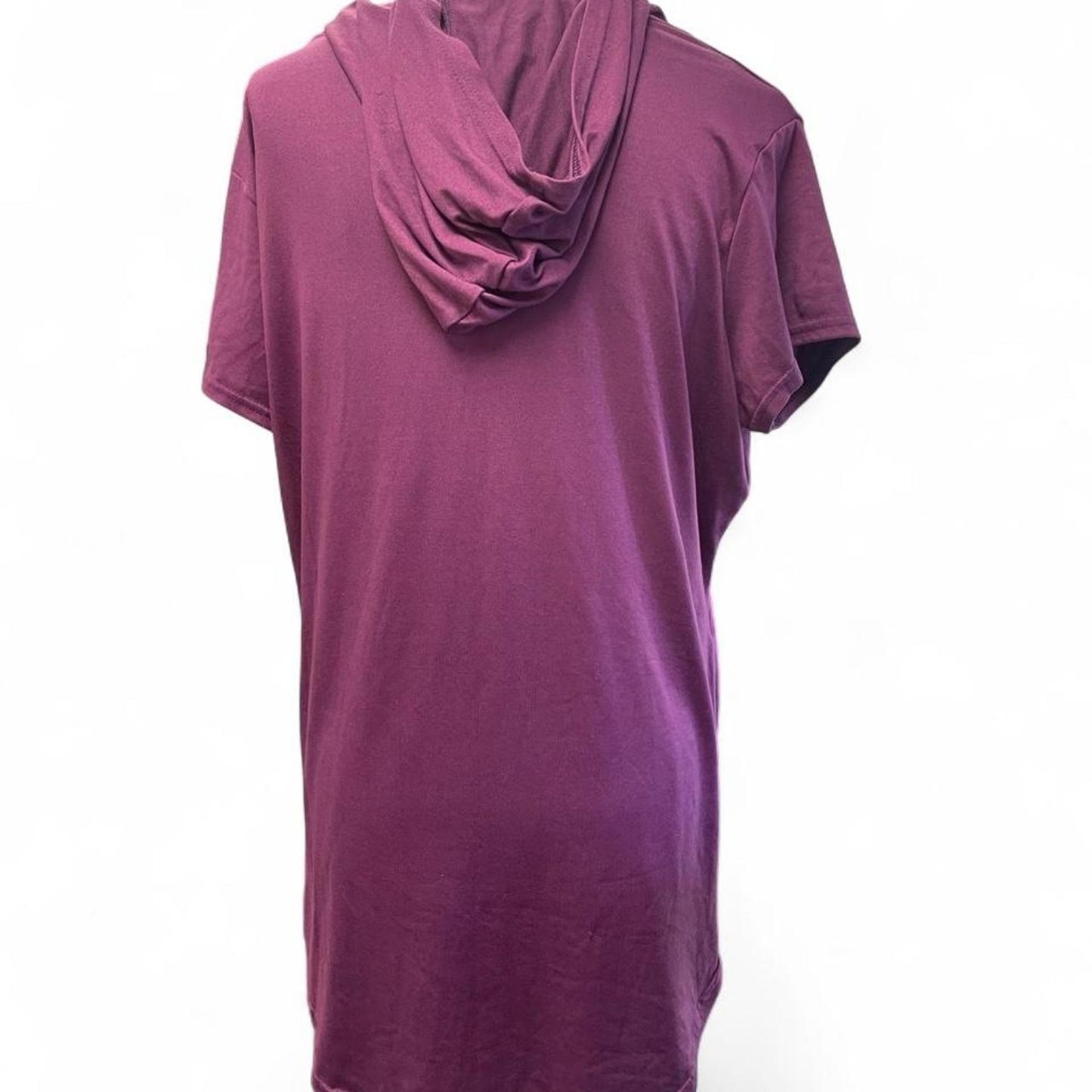 Purple hooded tunic top size
