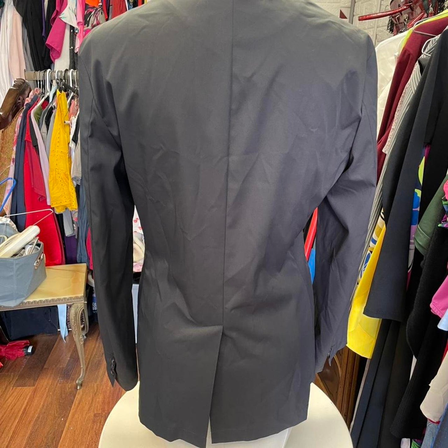Black blazer with silver buttons