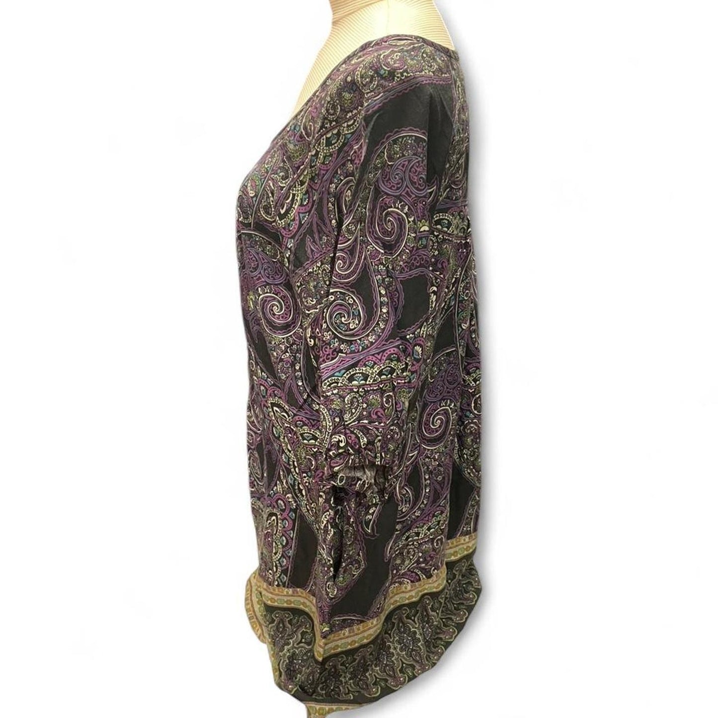Loft purple paisley print top