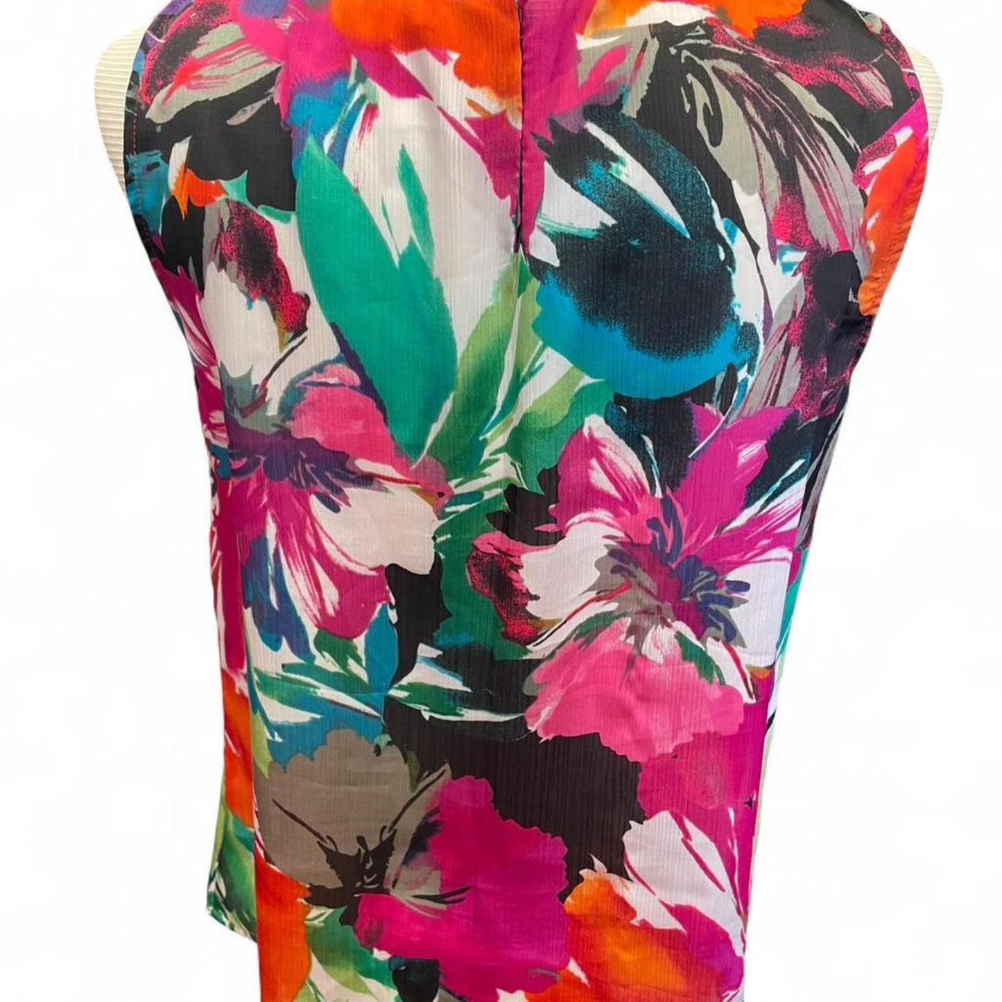 Kasper multicoloured floral sleeveless blouse