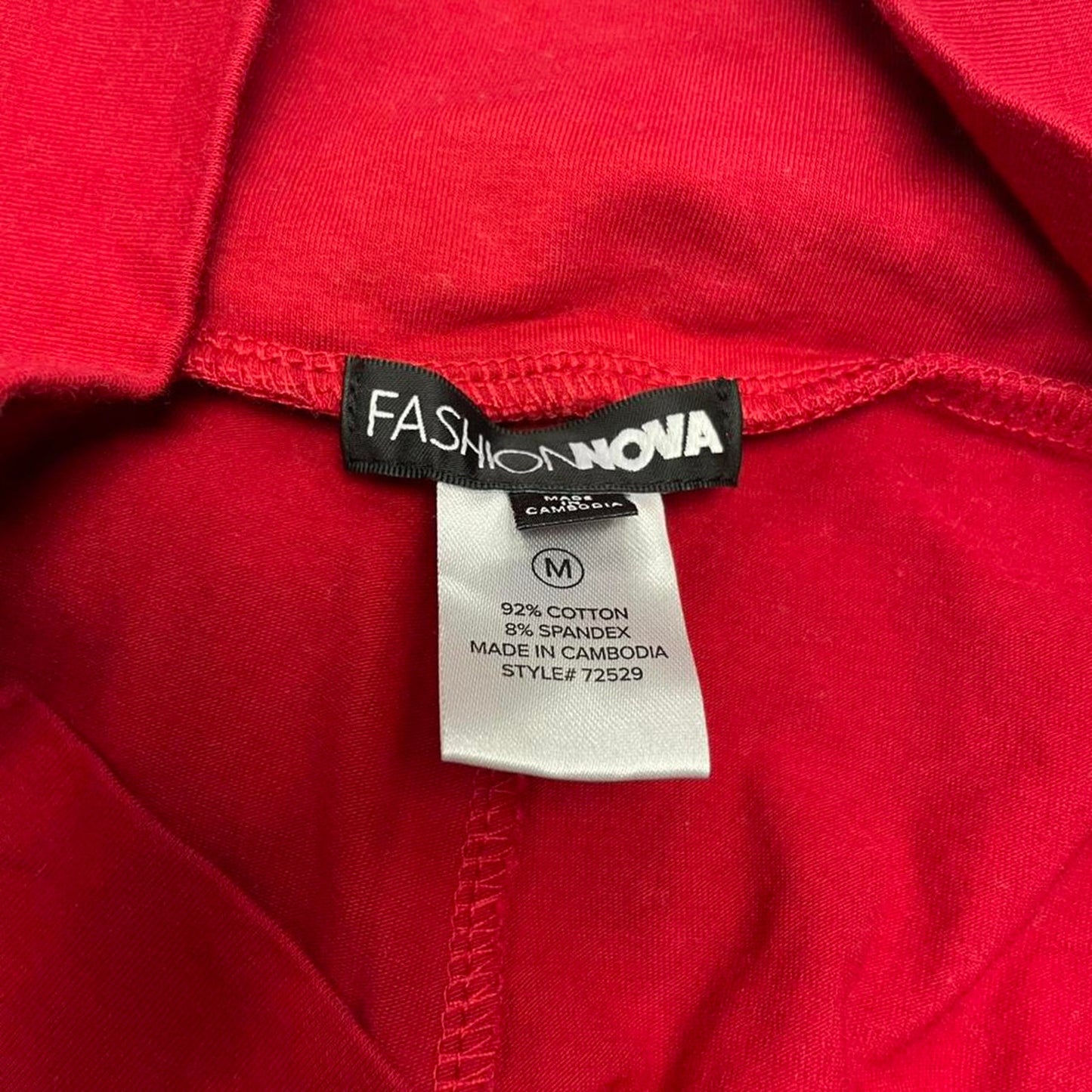 Fashion nova red biker shorts