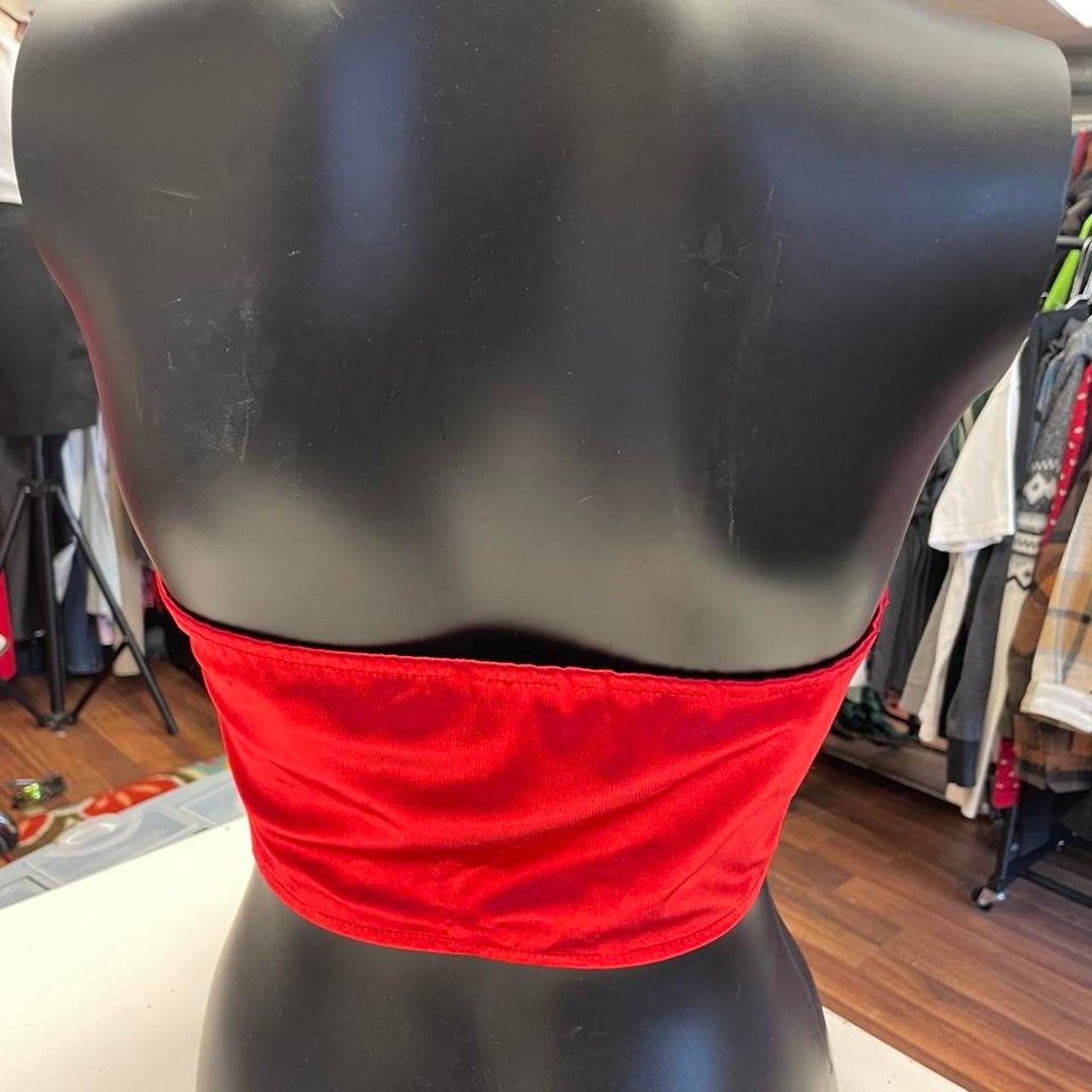 Red corset top