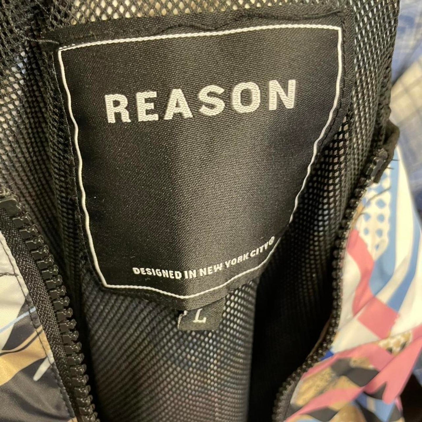Reason multi coloured windbreaker jacket