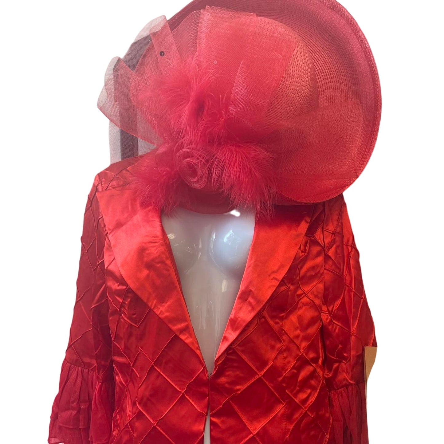 Red ruffle jacket with