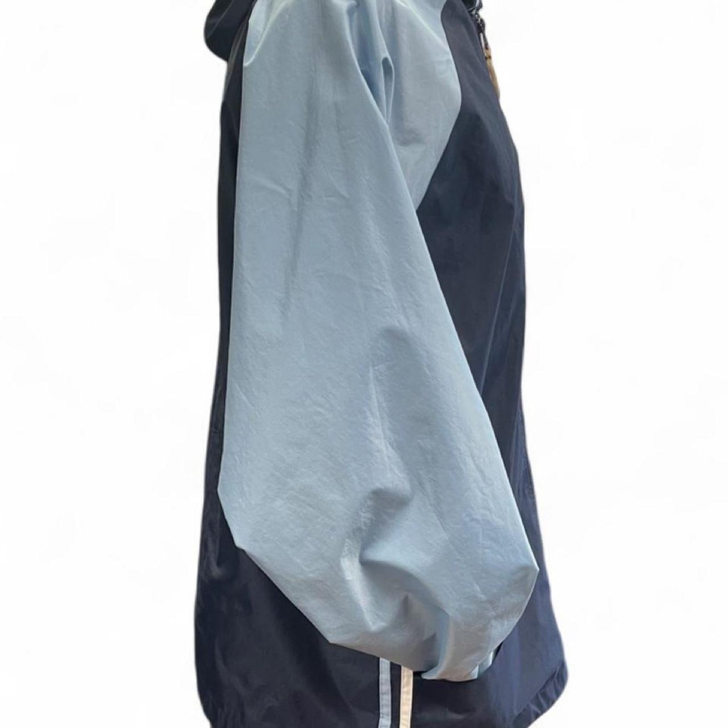 Navy blue windbreaker jacket