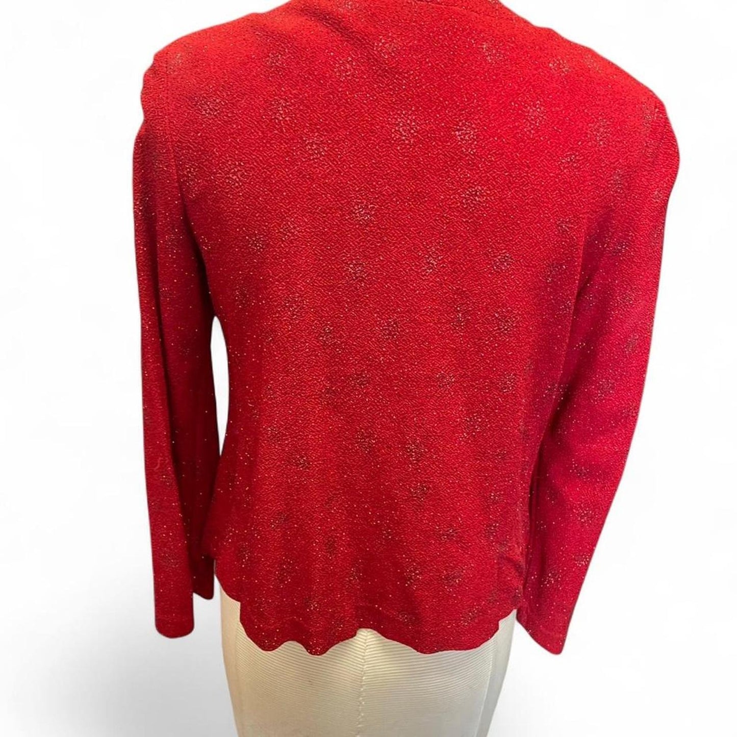 Red sparkly cardigan