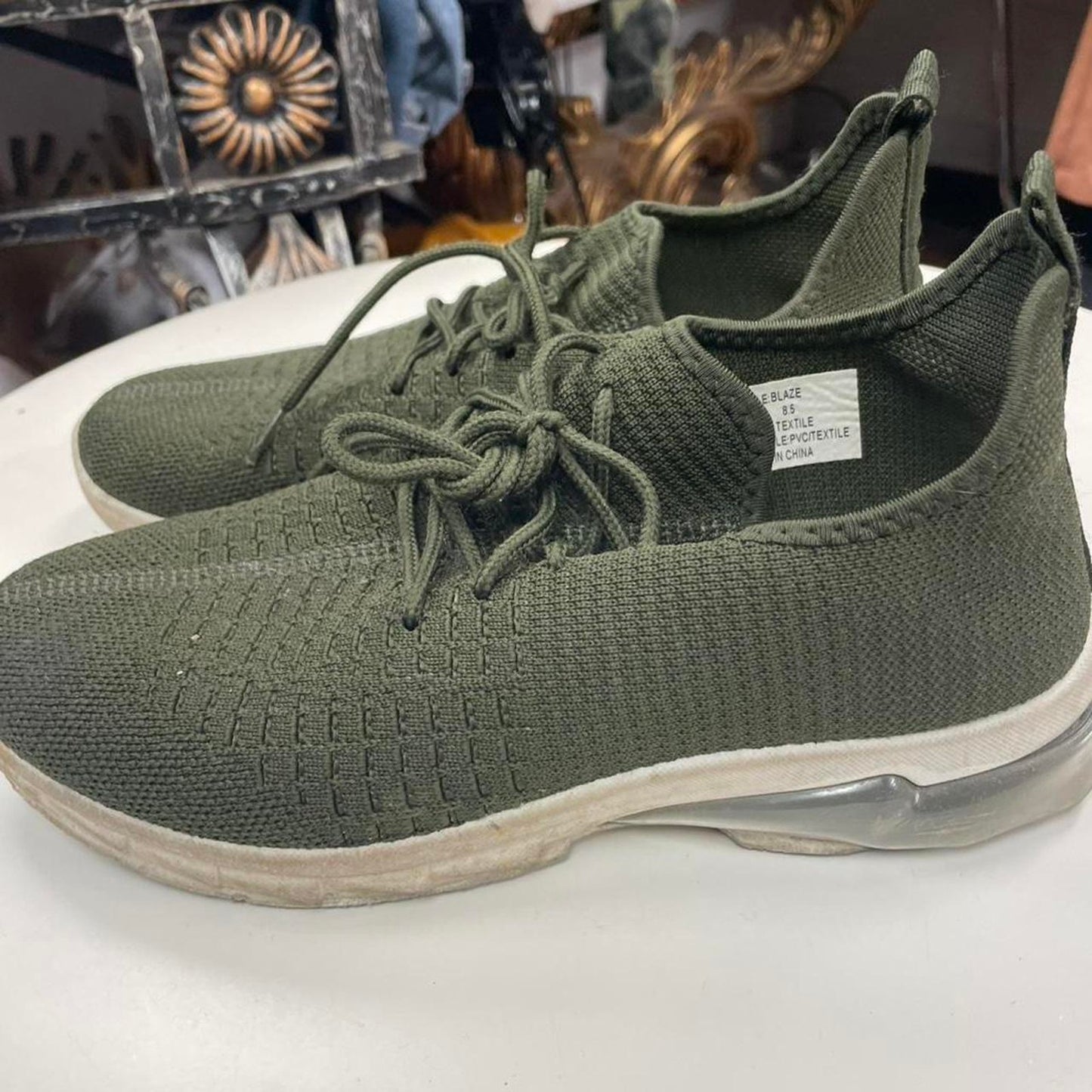 Green lace up shoes size
