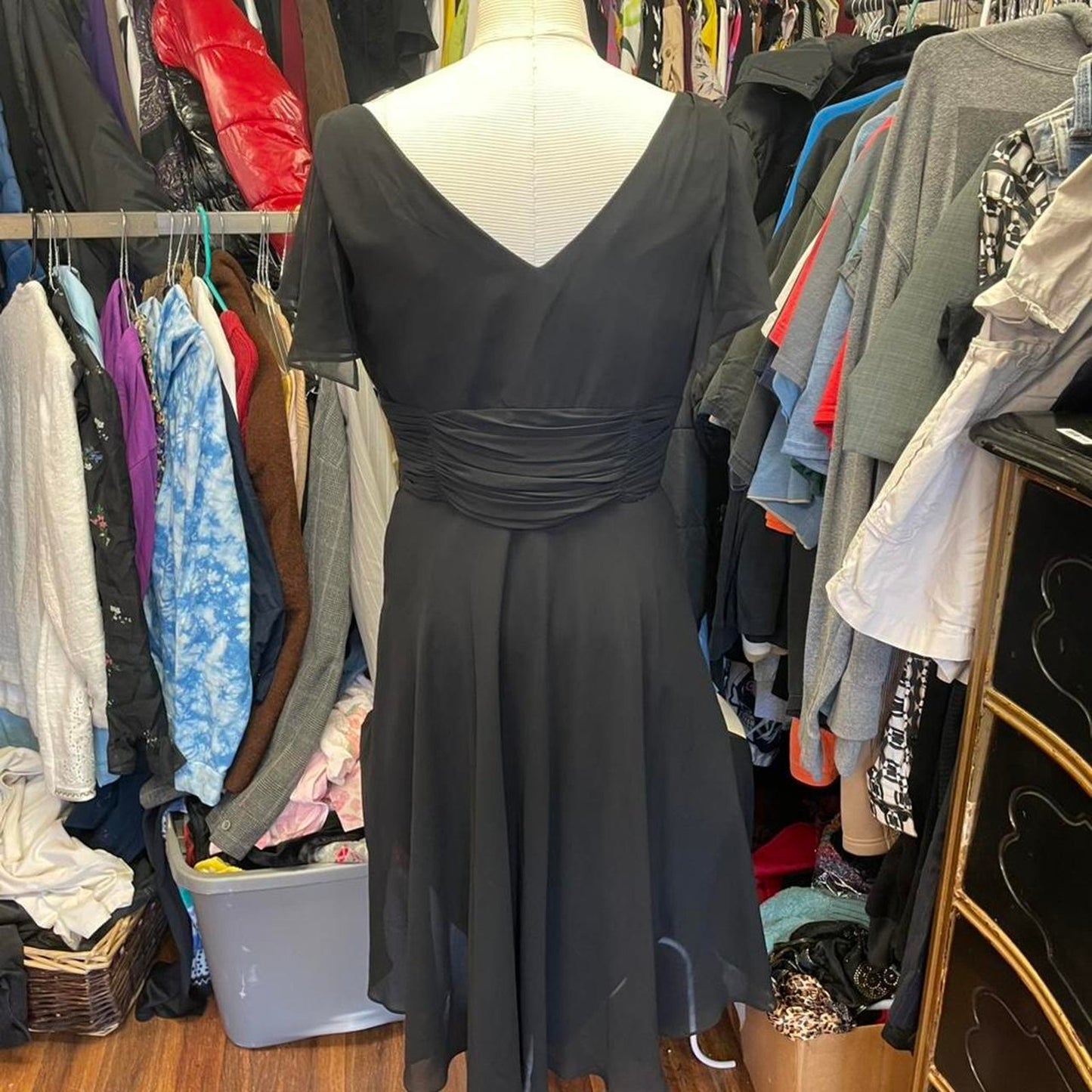 London times black dress with