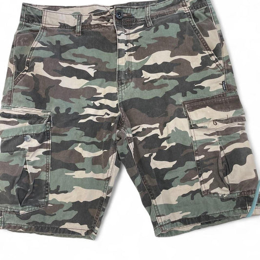 A. camo cargo shorts