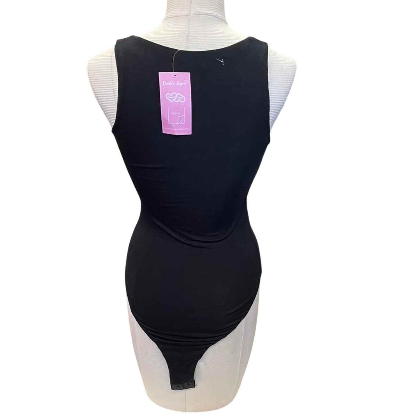 Black bodycon dress with cut