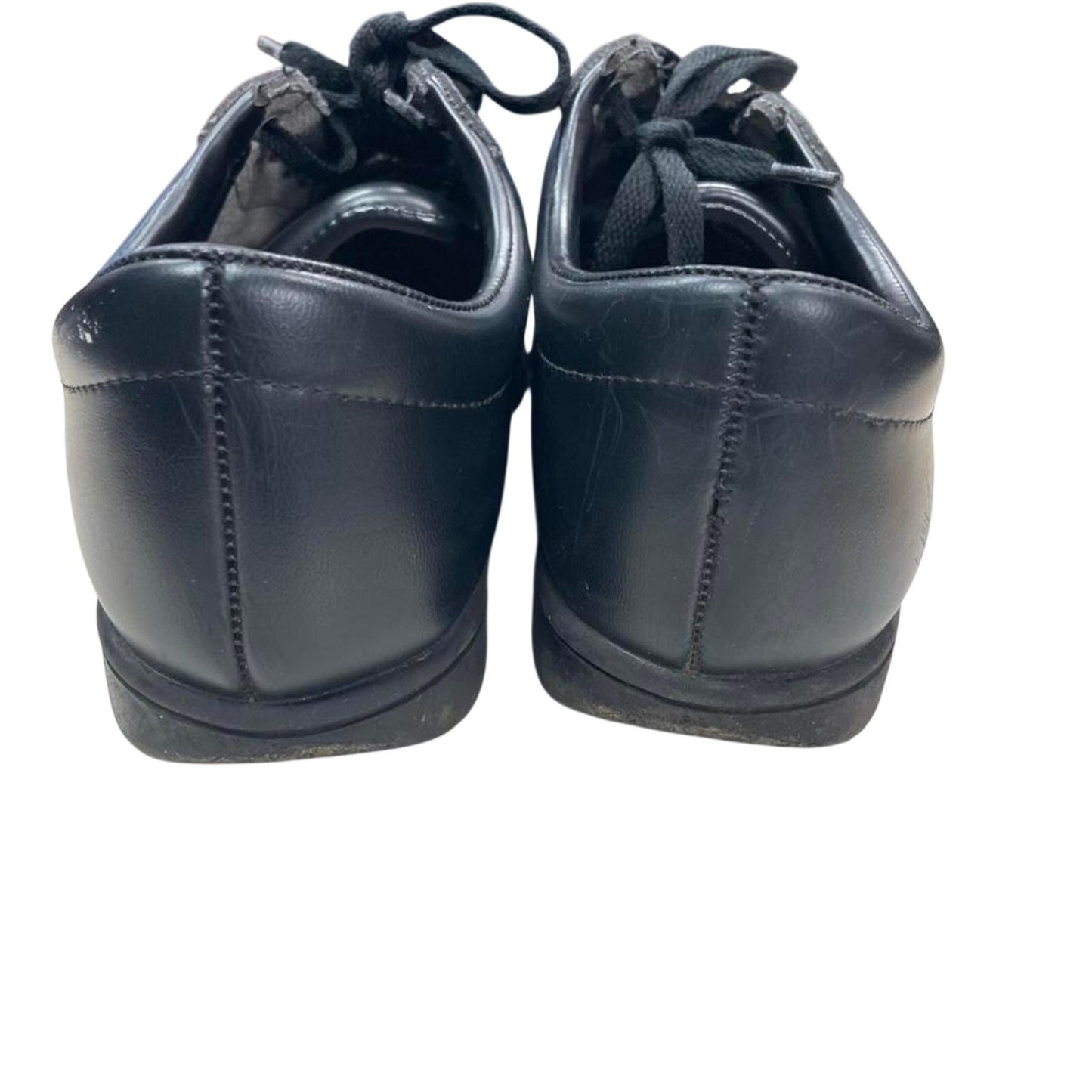 Black leather lace up shoes