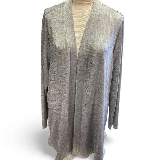Susan graver grey cardigan