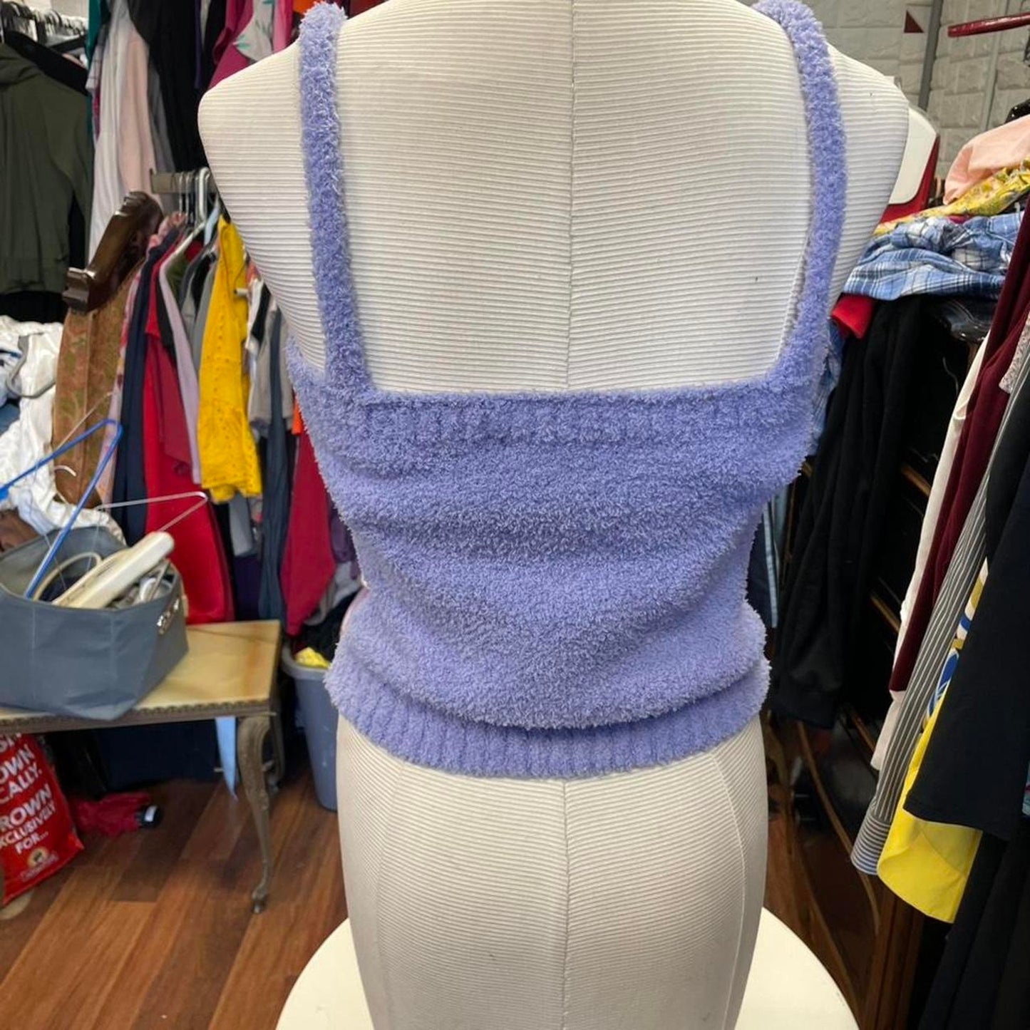 Fashion nova purple fuzzy tank