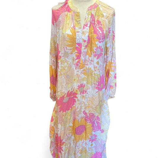 Floral maxi dress with long