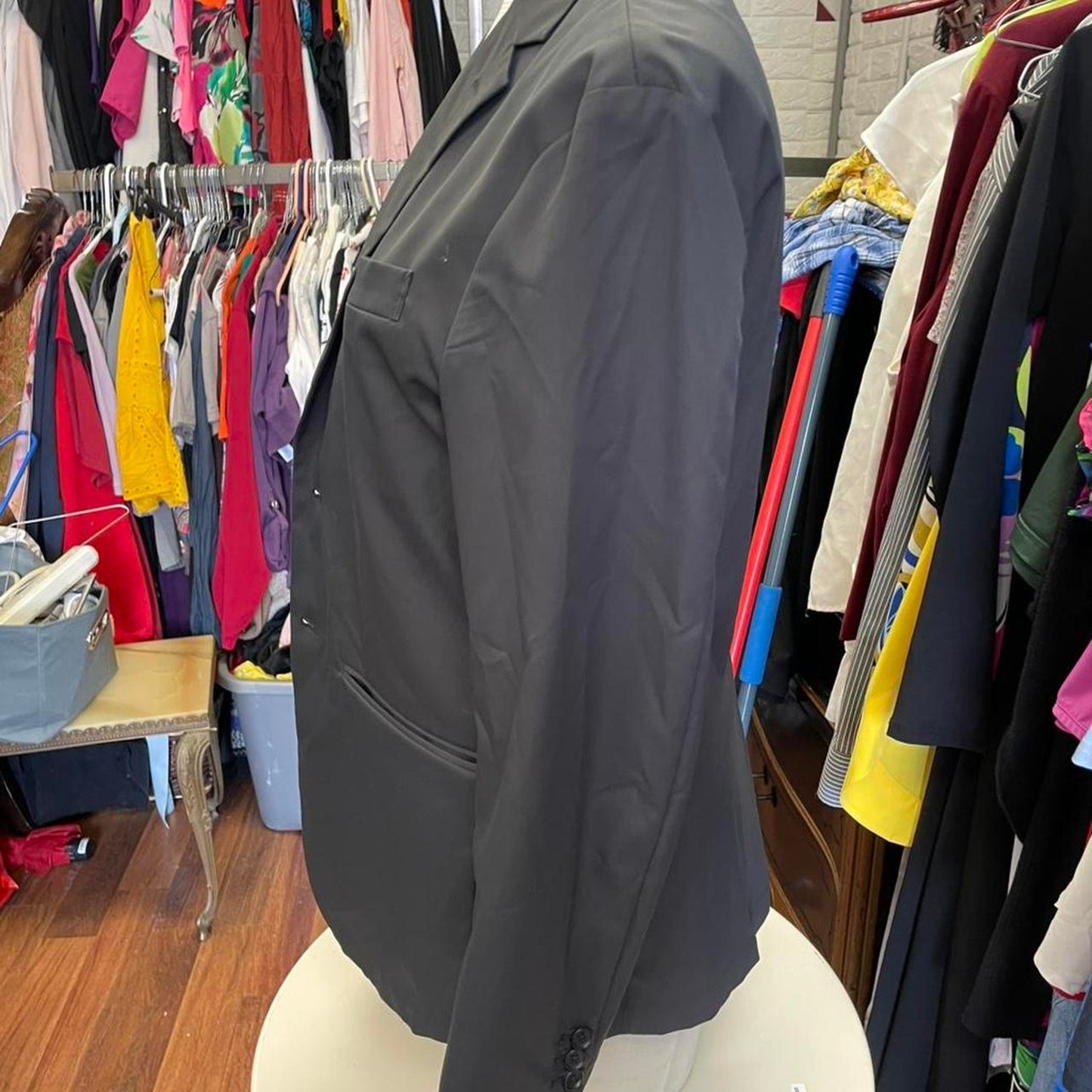 Black blazer with silver buttons