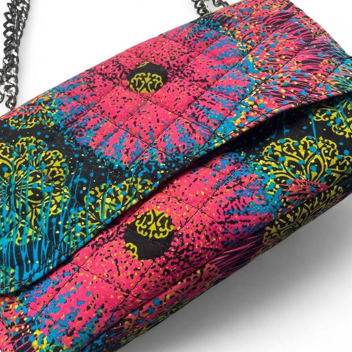 Multi colored floral and geometric print