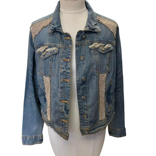 Y2k embellished denim jacket