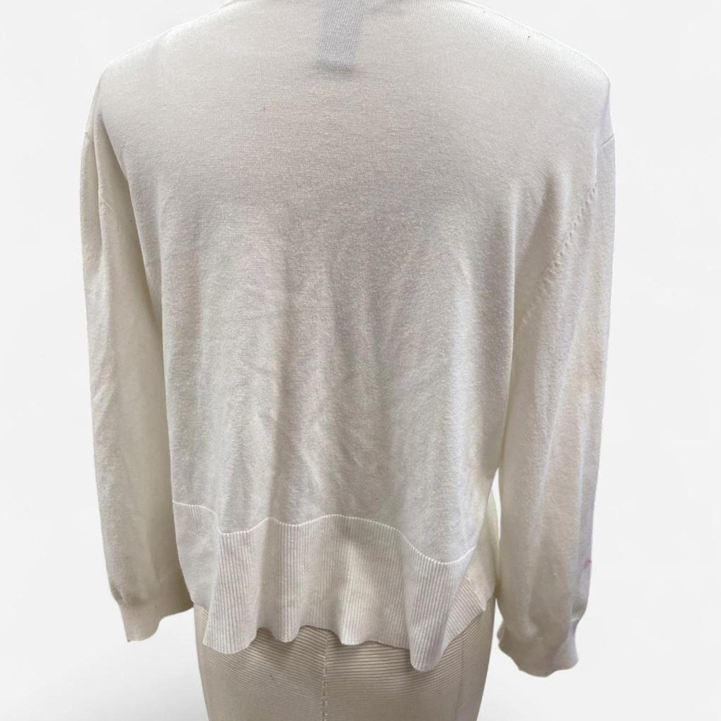 Cream zip up cardigan with