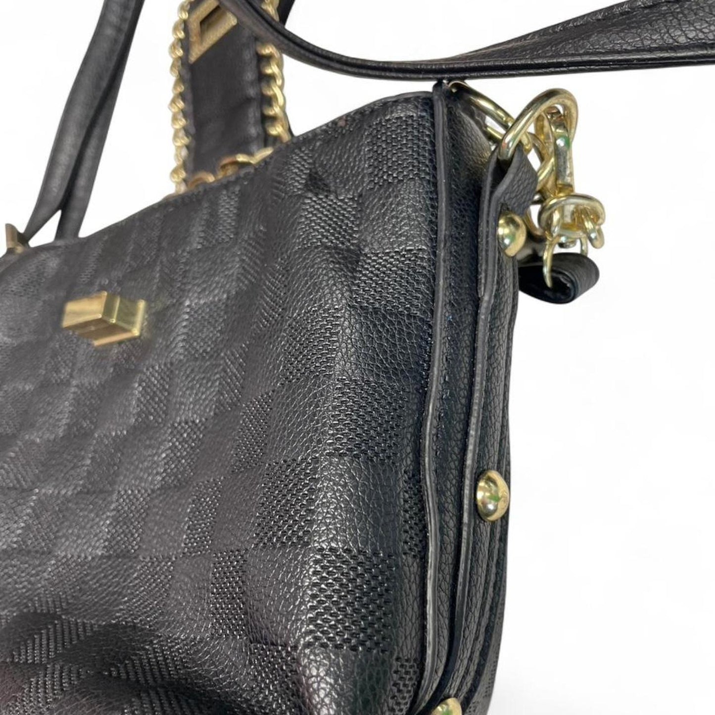 Black and gold chain strap