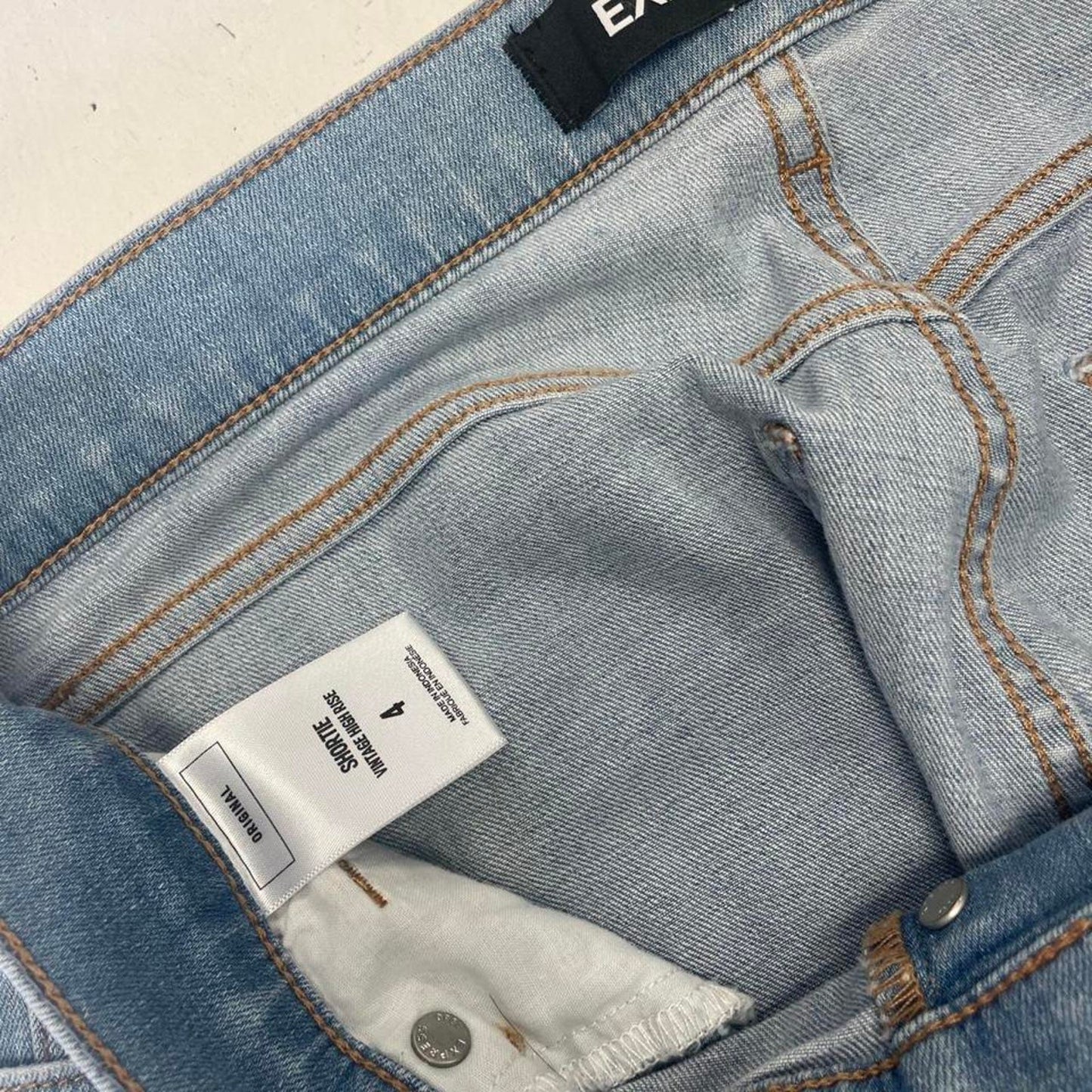 Express blue denim shorts