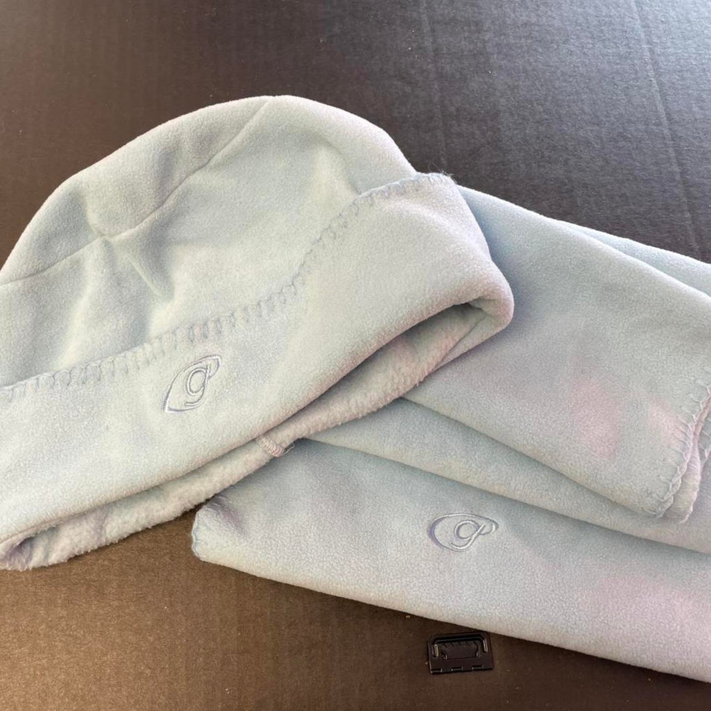 Light blue fleece hoodie