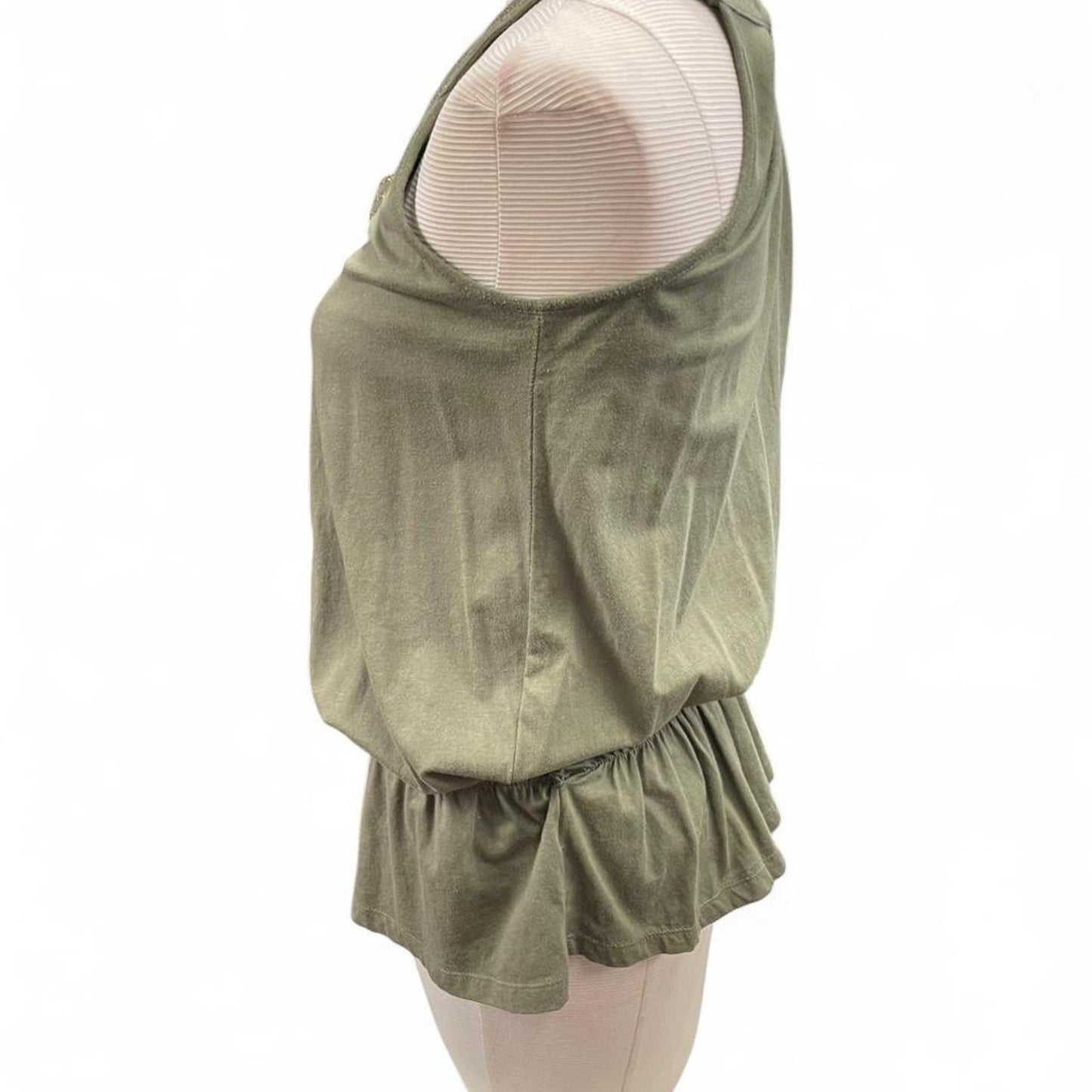 French laundry green sequin tank