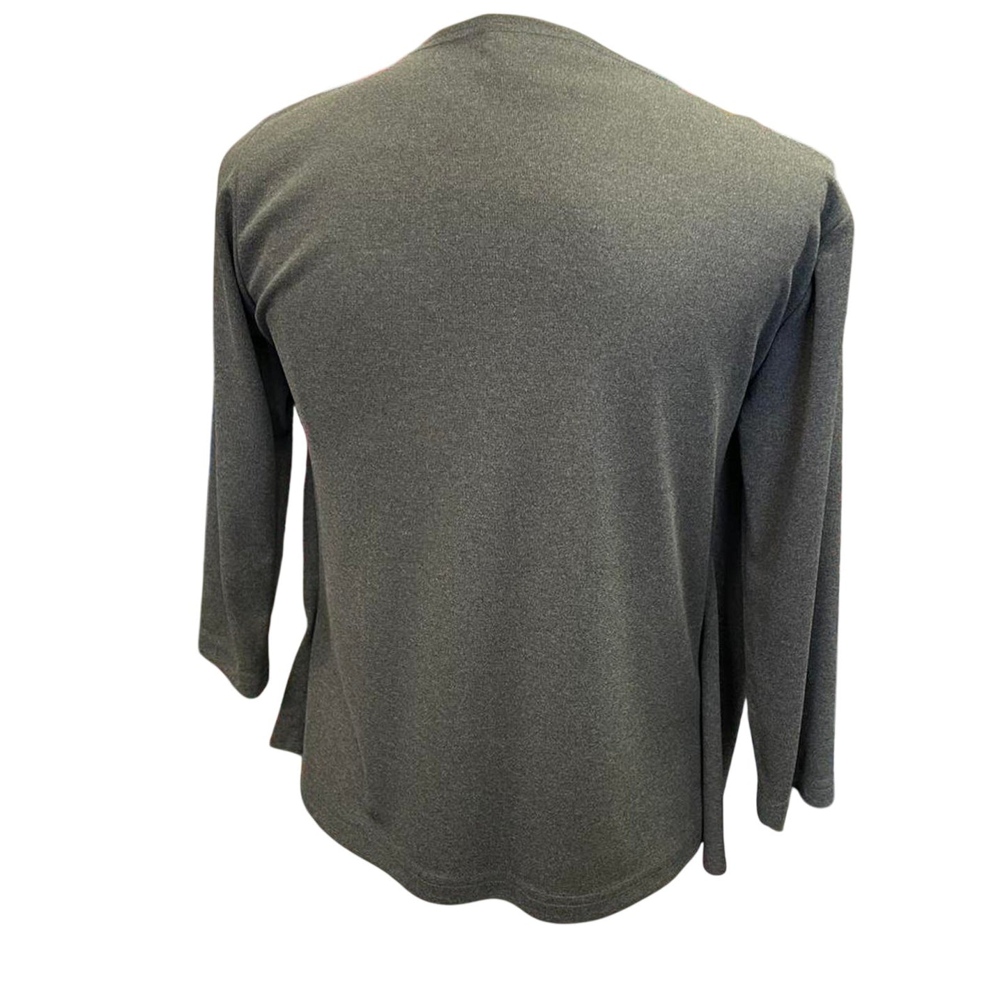 Grey cropped cardigan with button