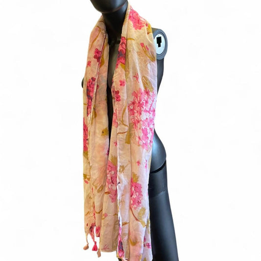 Copied - Pink and yellow floral scarf