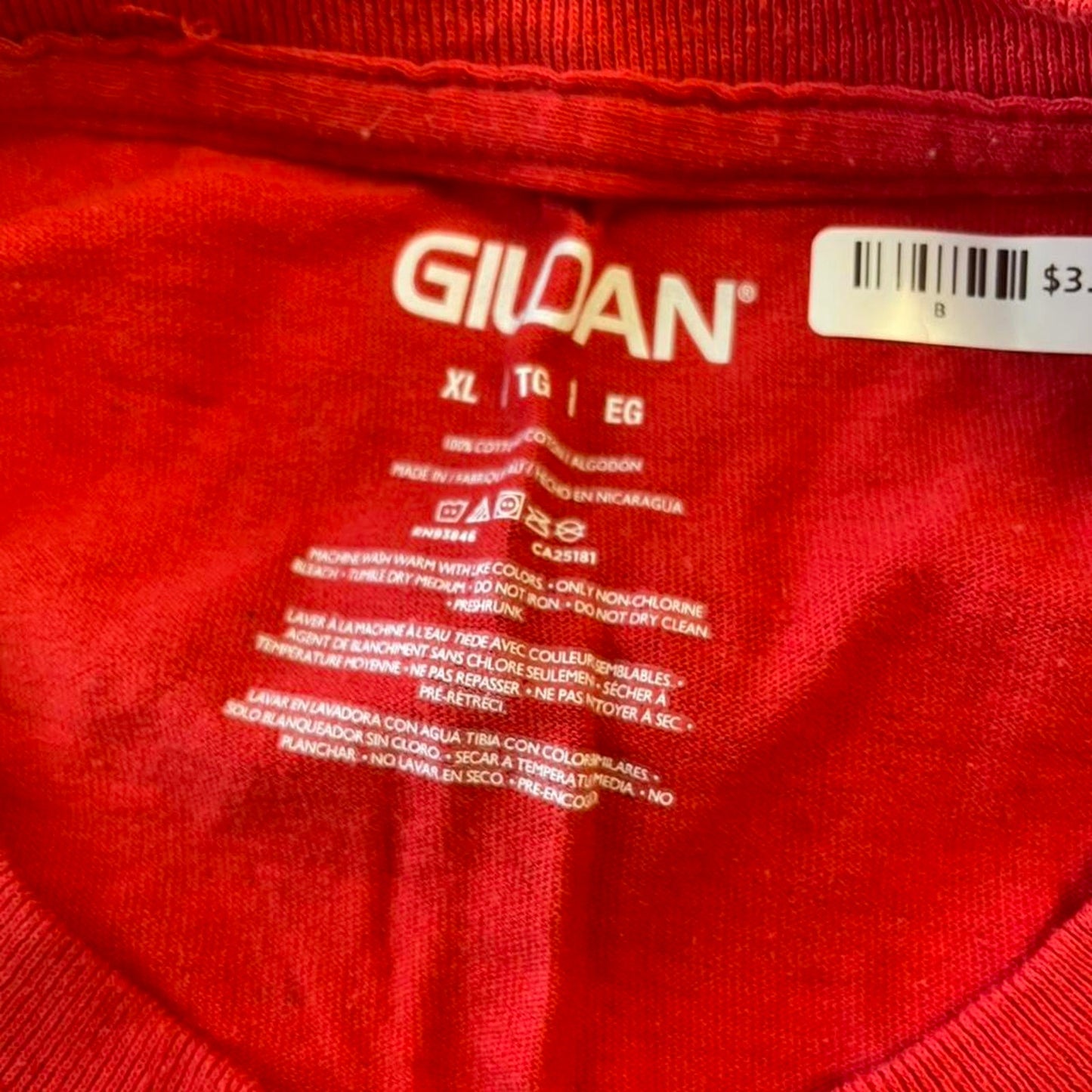 Red blessed graphic tee with