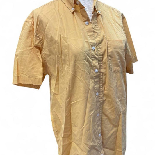 Yellow button up shirt