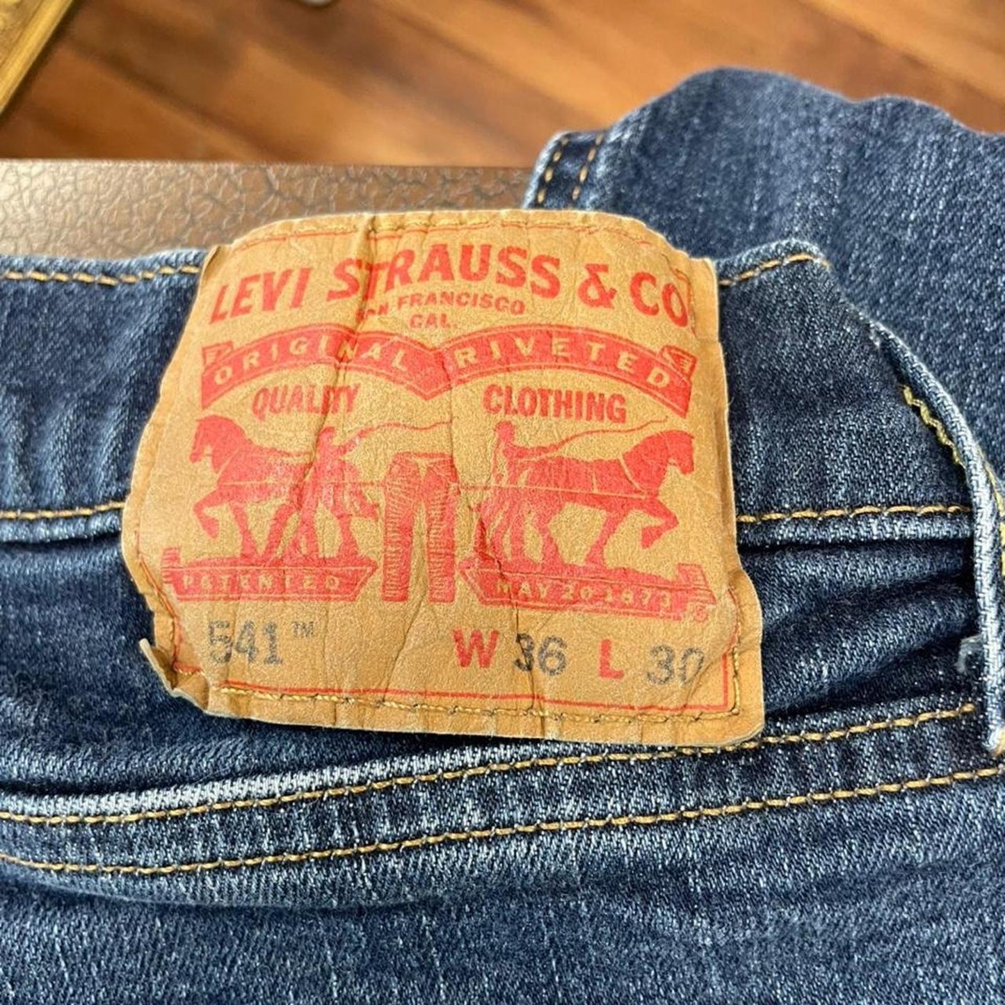 Levis blue denim jeans size