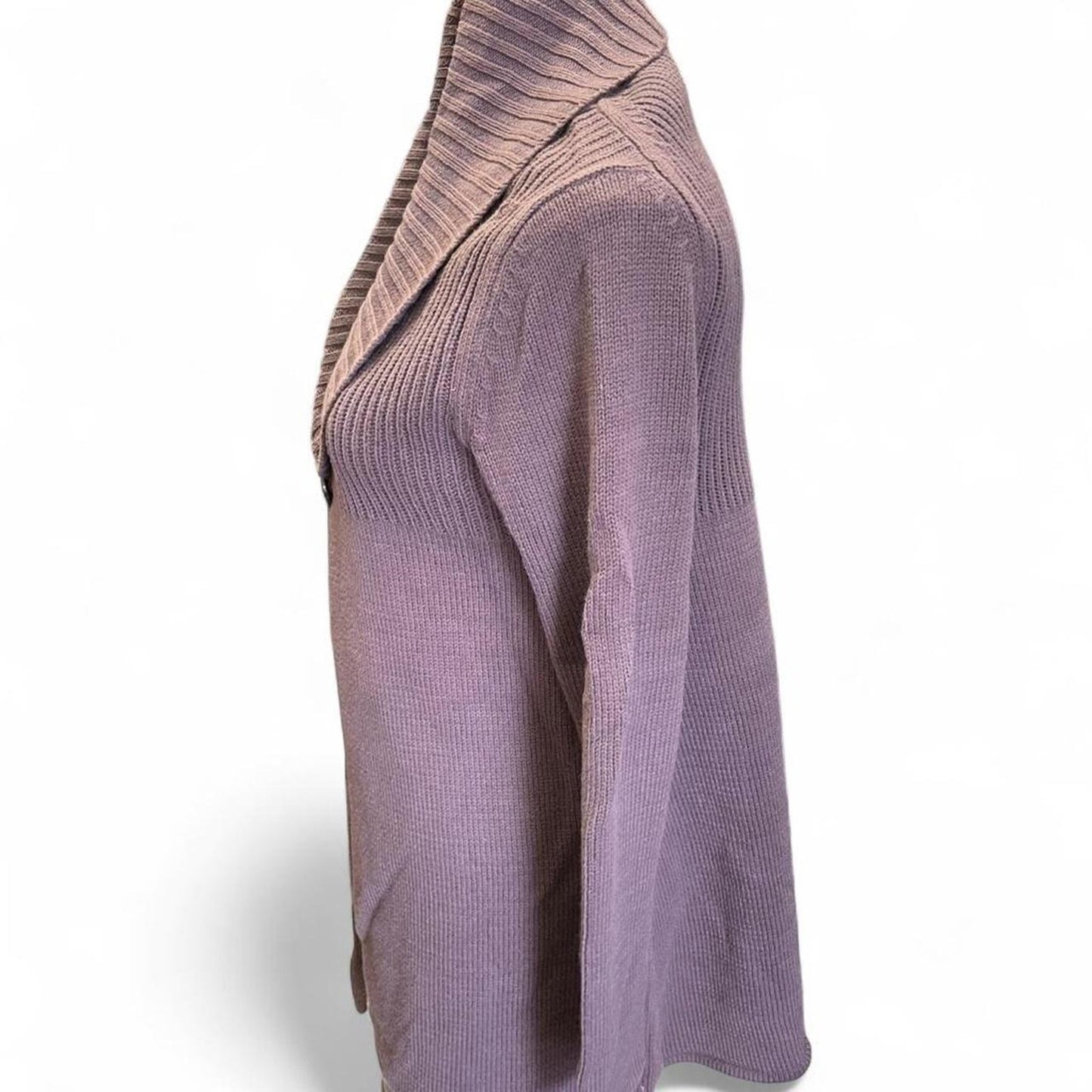 Liz lange purple maternity cardigan