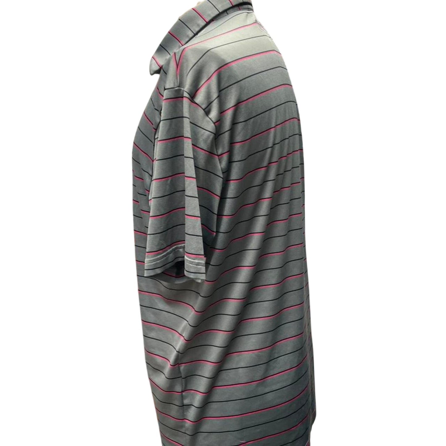 Under armour grey striped polo
