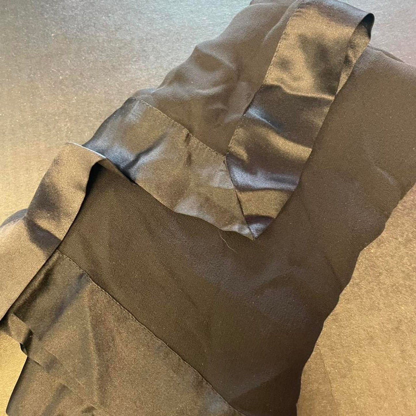 Black satin scarf