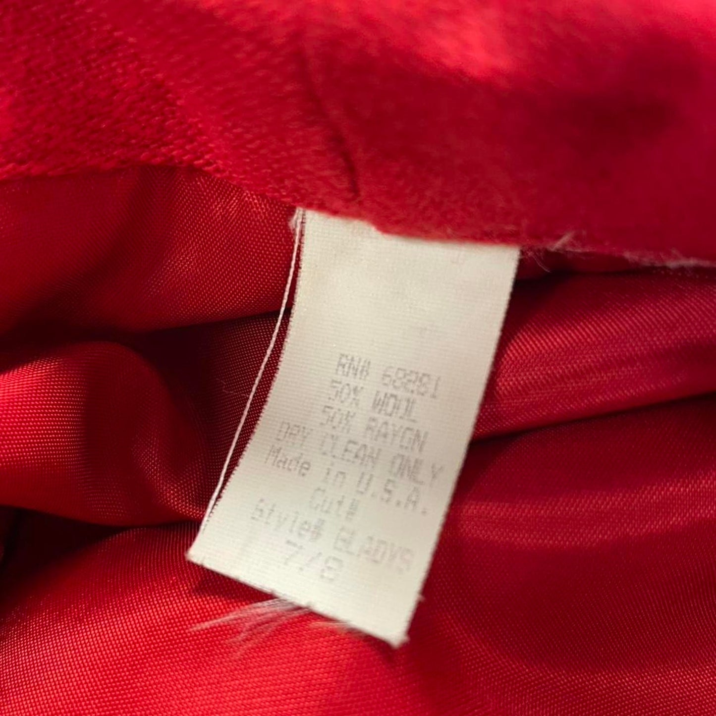 Red blazer with 34 sleeves