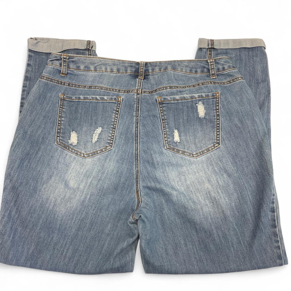Ashley stewart blue distressed jeans