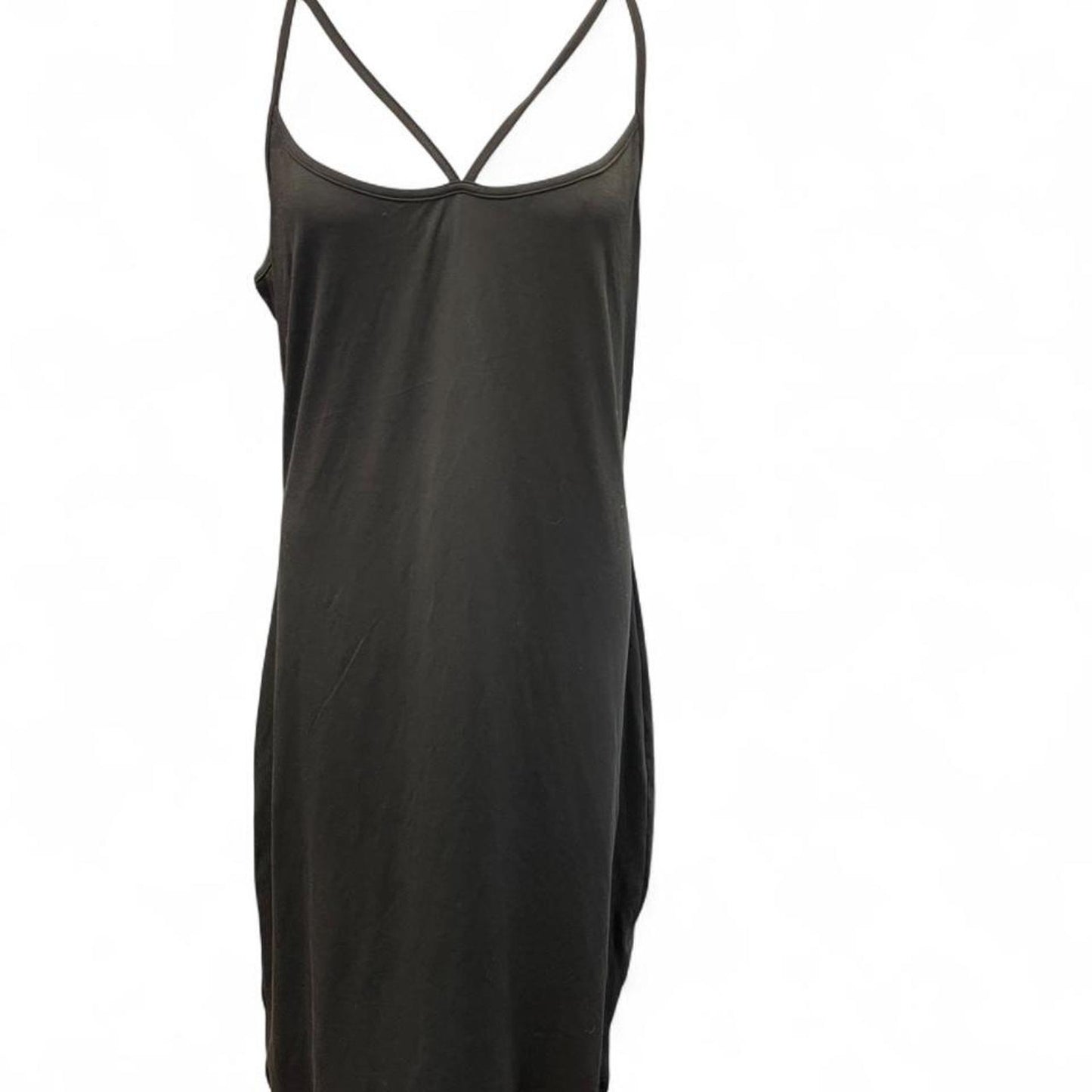 Shein curve black midi dress