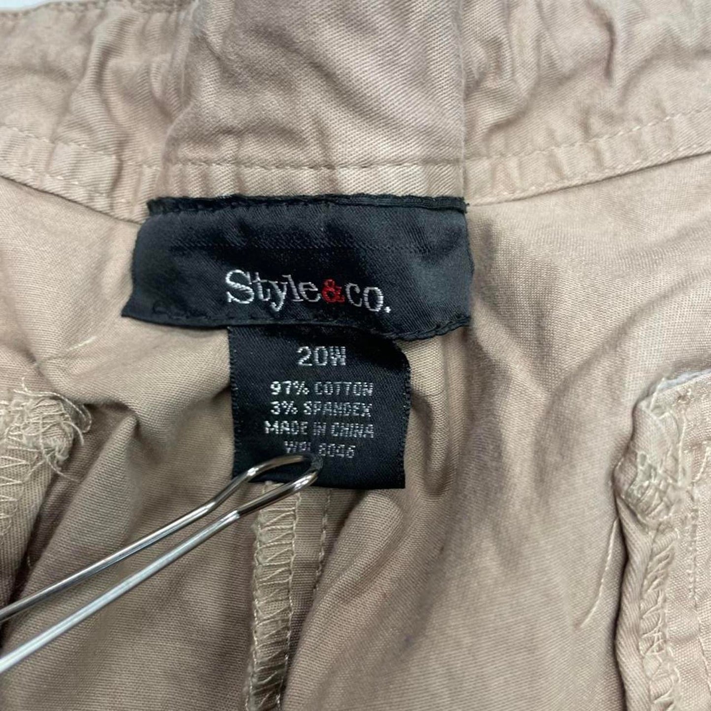 Style co tan cotton pants