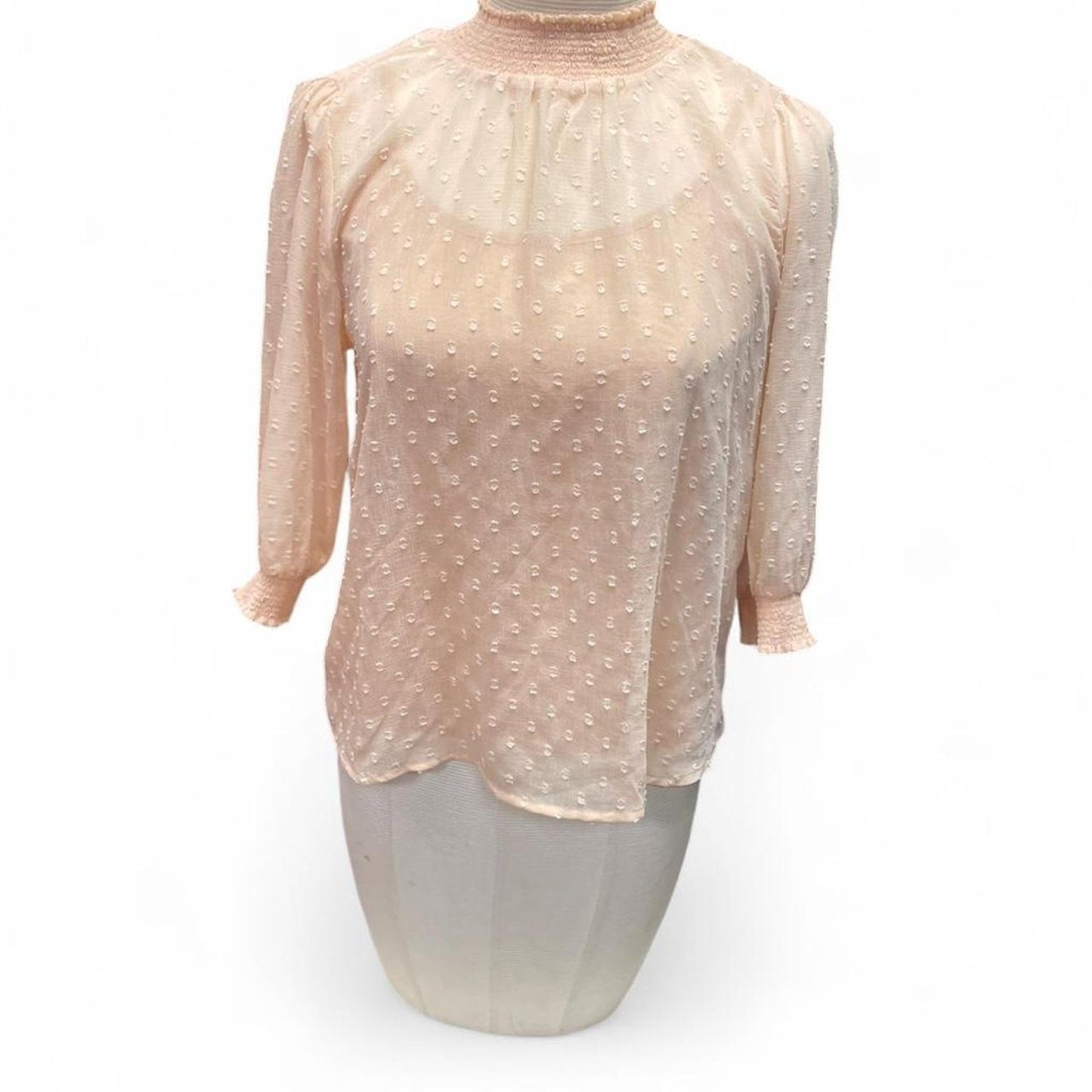 Fig pink blouse with ruffle
