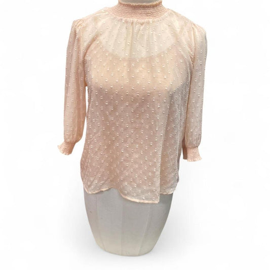 Fig pink blouse with ruffle