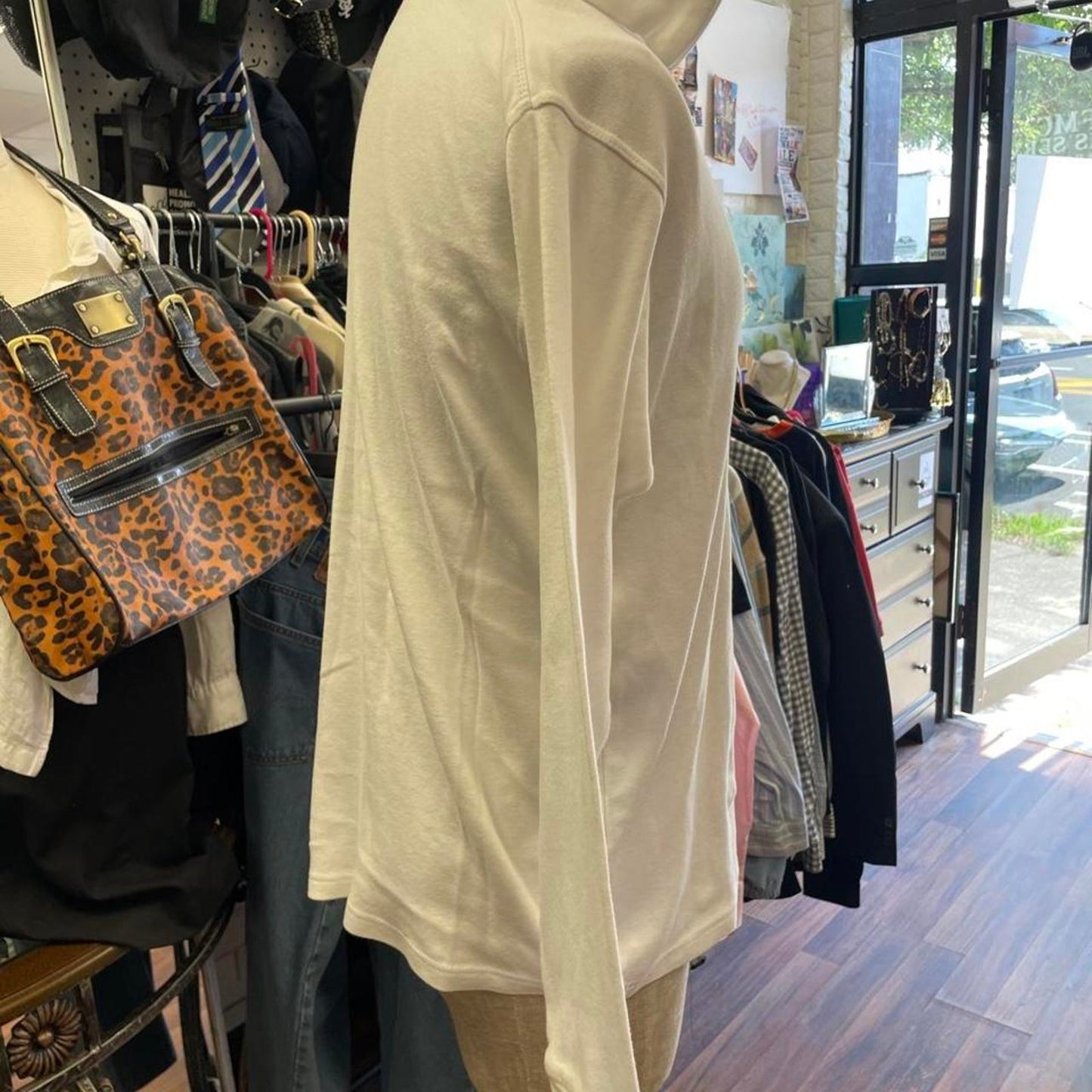 Cream republic blues quarter zip