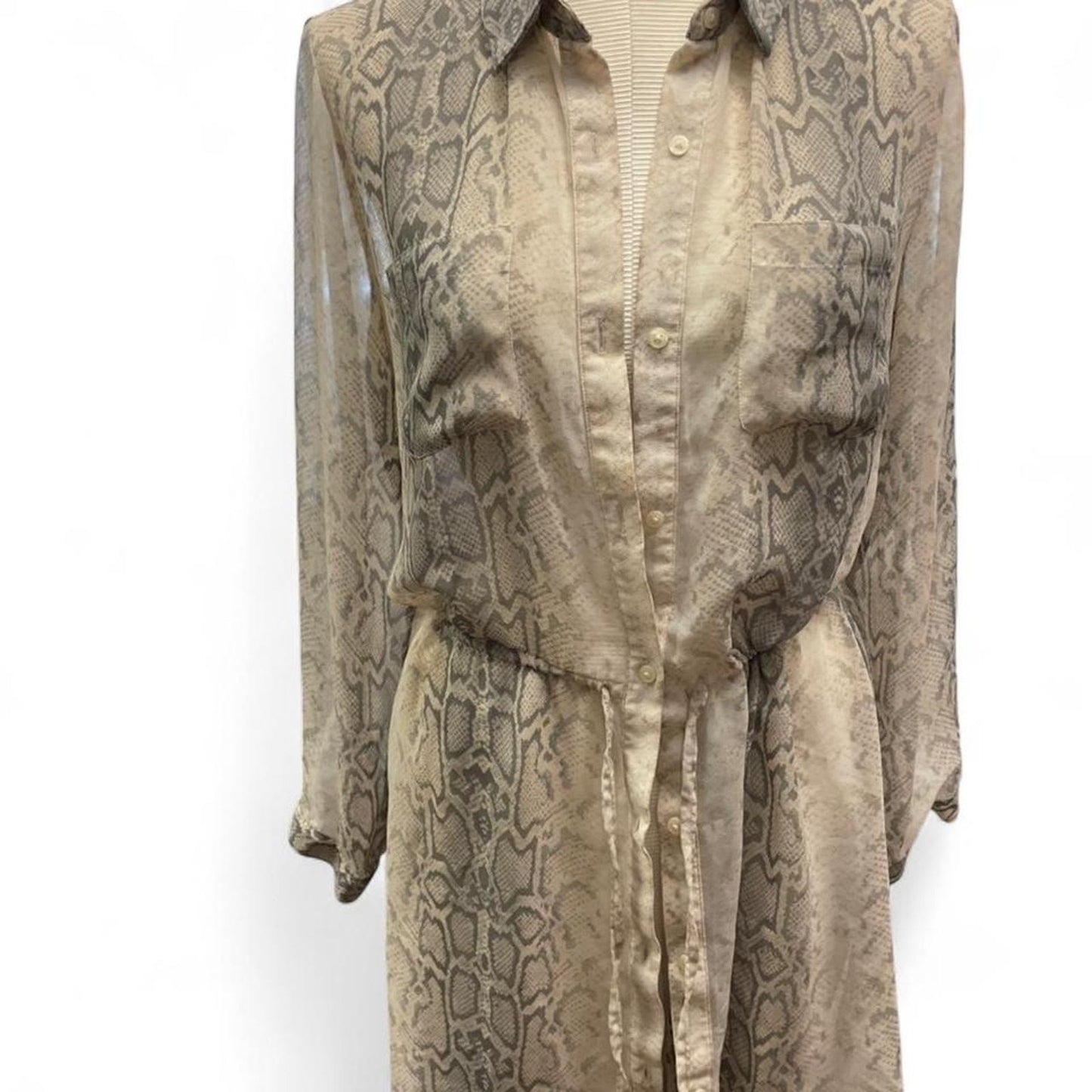 Snake print button up shirt