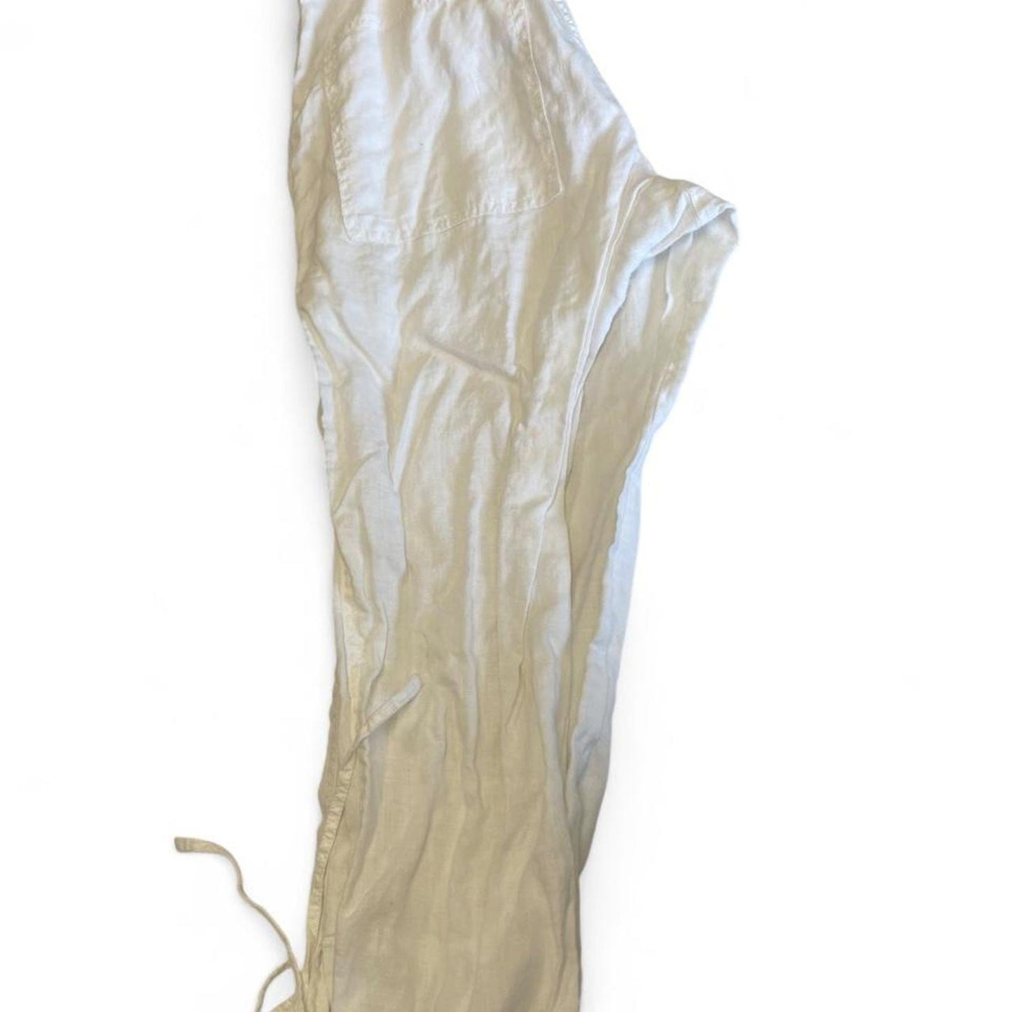 Hm white linen pants size