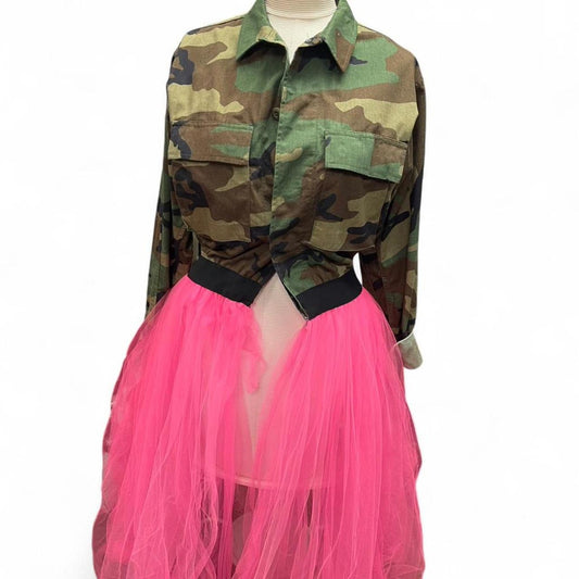 Camo button up jacket
