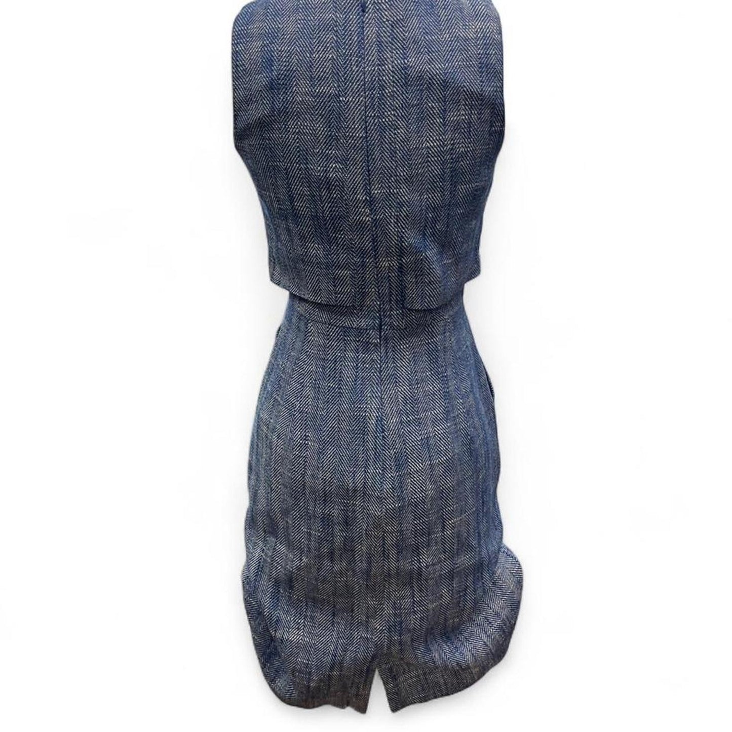 Jcrew blue herringbone dress size