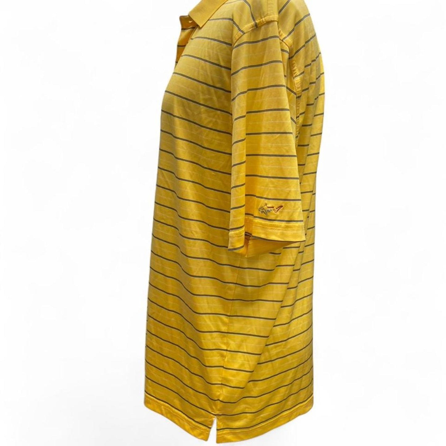 Yellow striped polo shirt
