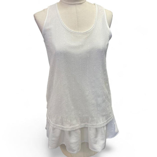 White mesh tank top with