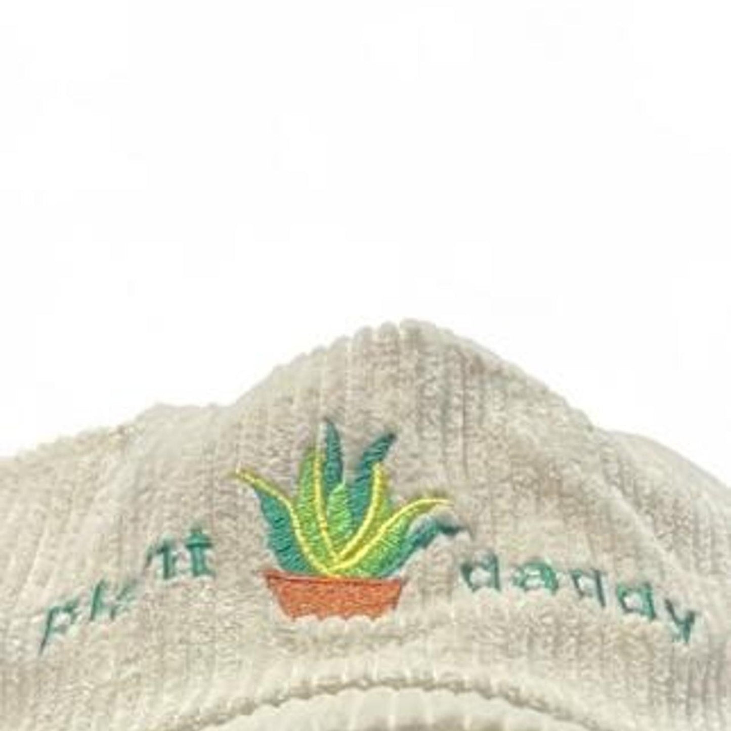 Plant daddy cream corduroy cap